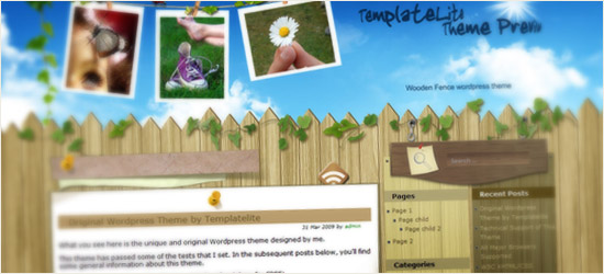 Wooden Fence WordPress Theme