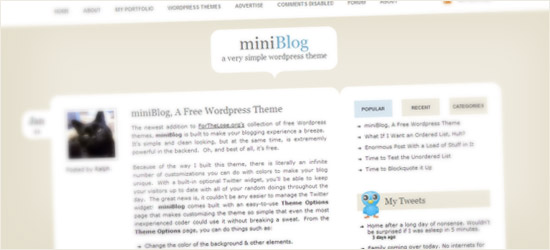 miniBlog WordPress Theme