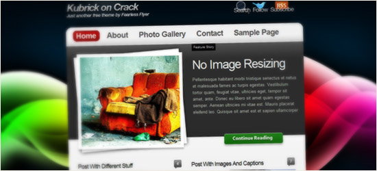Kubrick On Crack WordPress Theme